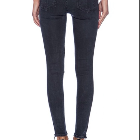 Rag & Bone Moto 3 zipper black jeans w zipper leg - Picture 6 of 8